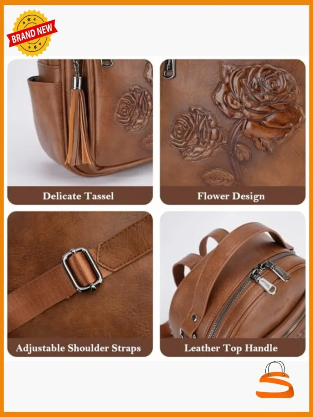 Mini Backpack Purse Women Embossed Leather Small Travel Backpack Daypack